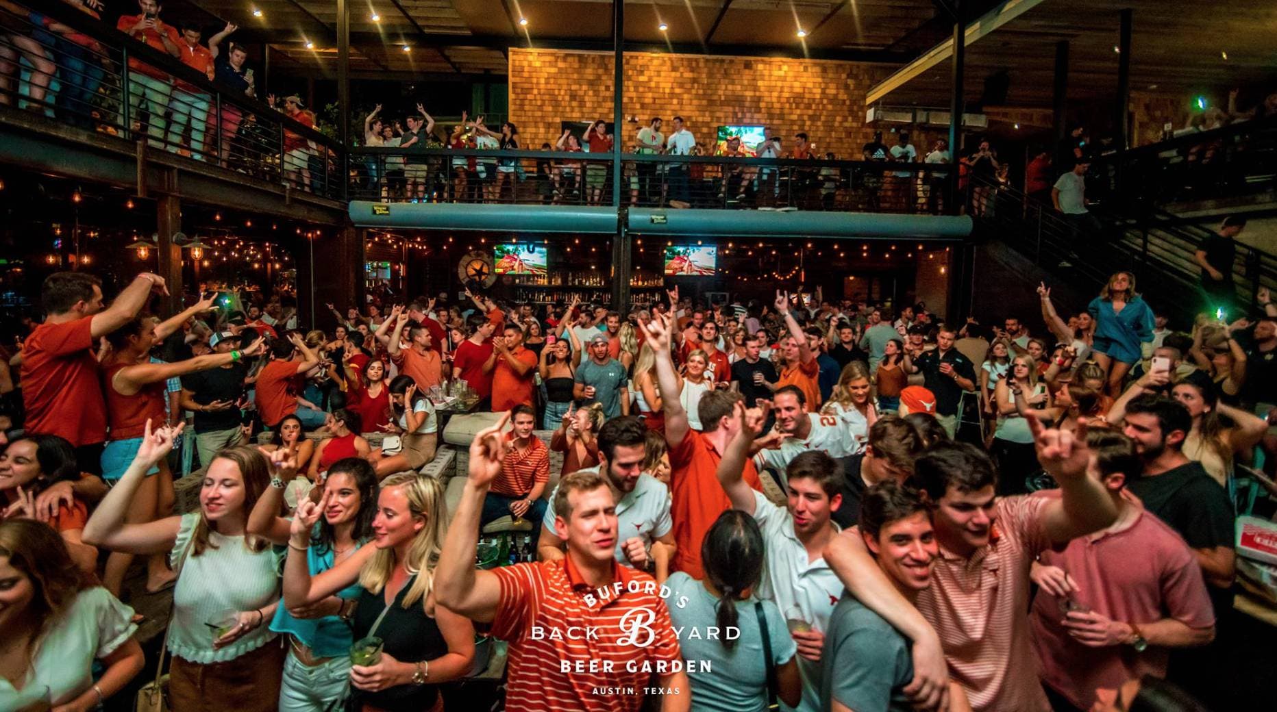 Buford's Backyard Beer Garden Austin - popular bar stop on party bike route